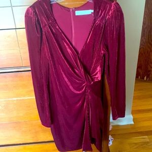 ASTR The Label Velour Ribbed Dress NWT Burgundy size Medium